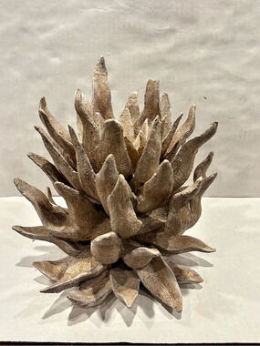 Ballard Designs Botanical Sculpture Decor Brown Beige
